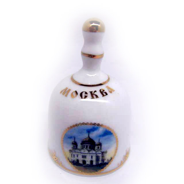 Колокольчик сувенирный(фарфоровый)Вид на кремль